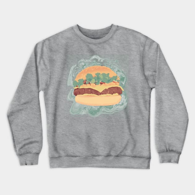 Cheeseburger Crewneck Sweatshirt by Mimie20